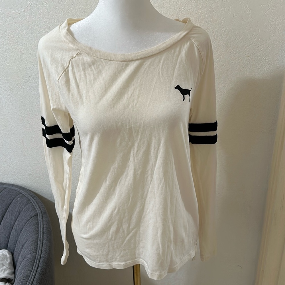 Victoria’s Secret PINK Varsity Long Sleeve Tee